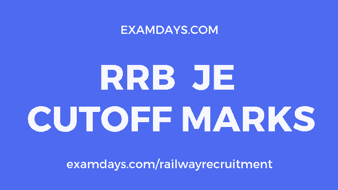 rrb je cut off marks