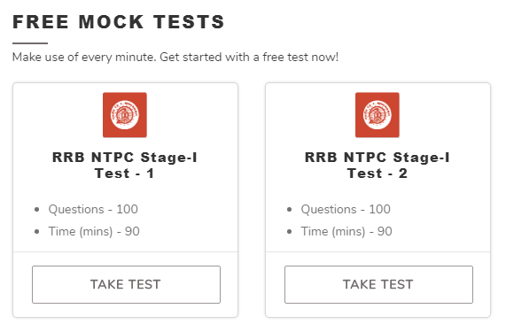 rrb ntpc online tests