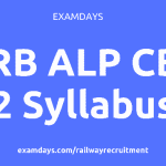 rrb alp cbt 2 part b syllabus