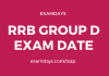 rrb group d exam date