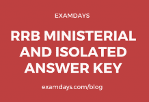 RRB Ministerial and Isolated Answer Key