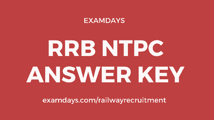 rrb ntpc answer key