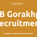 rrb gorakhpur recruitment