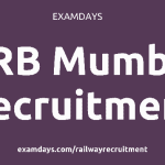 rrb mumbai recruitment