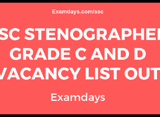 SSC Stenographer Grade C and D Vacancy