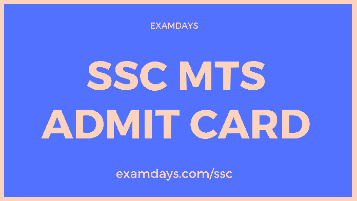 ssc mts admit card