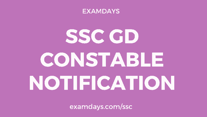 ssc gd constable notification