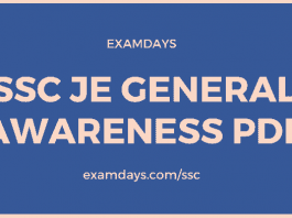 ssc je general awareness pdf