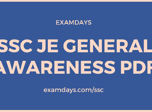 ssc je general awareness pdf