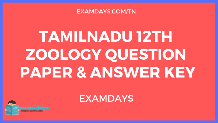 12th zoology question paper answer key