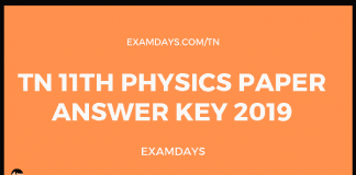 TN 11TH PHYSICS PAPER ANSWER KEY