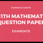 tn 11 maths question paper