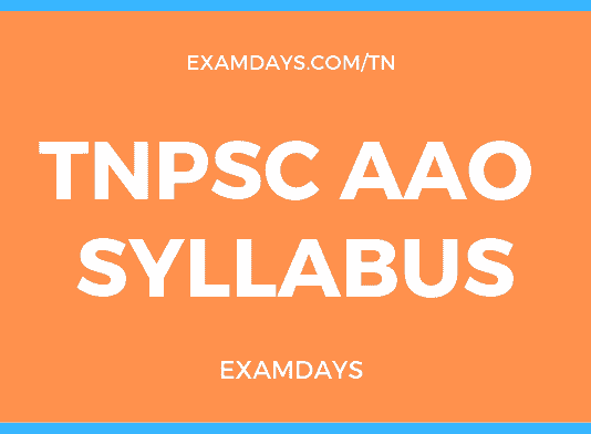 tnpsc aao syllabus