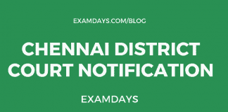 Chennai District Court Notification