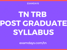 tn trb post graduate assistant syllabus