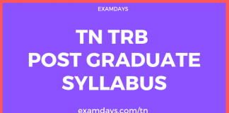 tn trb post graduate assistant syllabus