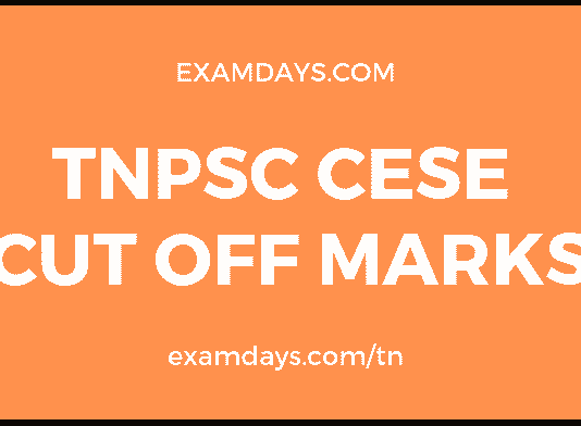 tnpsc cese cut off marks