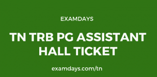 tn trb pg assistant hall ticket