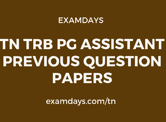 tn trb pg assistant previous question papers