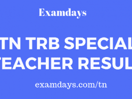 tn trb special teacher result