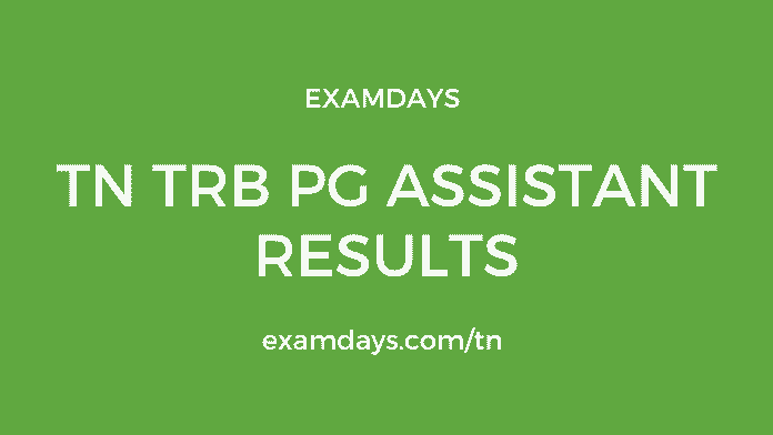 TN TRB PG Assistant Result