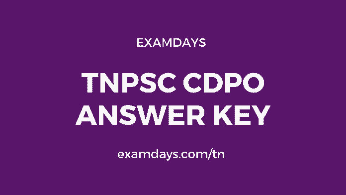 tnpsc cdpo answer key