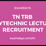 tn trb polytechnic lecturer recruitment
