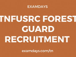 tnfusrc forest guard recruitment