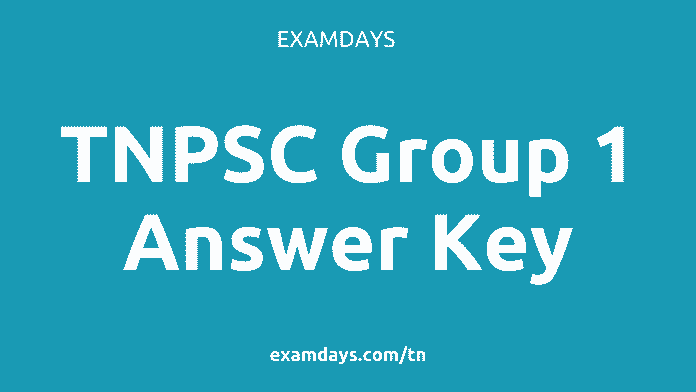 tnpsc group 1 answer key
