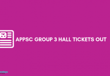 APPSC Group 3 Hall Ticket Download