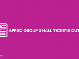 APPSC Group 3 Hall Ticket Download