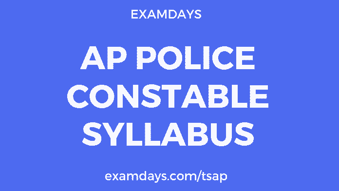 ap police constable syllabus