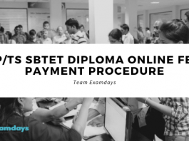 APTS SBTET Diploma Online Fee Payment Procedure