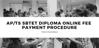 APTS SBTET Diploma Online Fee Payment Procedure