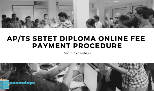 APTS SBTET Diploma Online Fee Payment Procedure