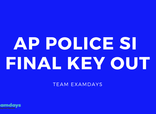 AP Police SI Final Key 2018 AP Police SI Prelims Final Key Paper 16 December 2018