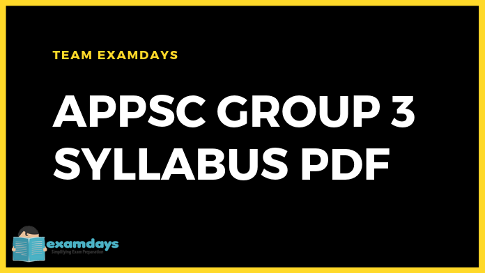 APPSC Group 3 Syllabus PDF Download