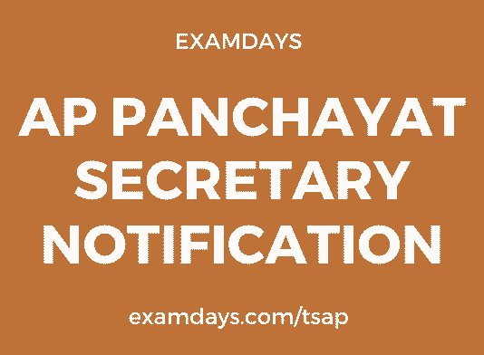 ap panchayat secretary notification