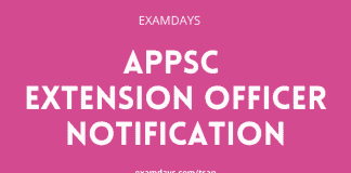 appsc extension officer notification