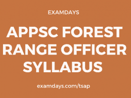 appsc forest range officer syllabus