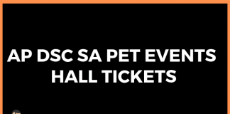 AP DSC SA PET Hall Tickets