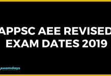 APPSC AEE Exam Dates 2019