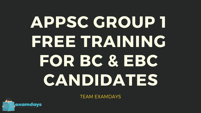 APPSC Group 1 Free Training for BC Candidates