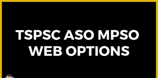 TSPSC ASO MPSO Web Options