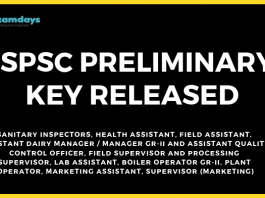 TSPSC Sanitary Inspectors Preliminary Key 2019