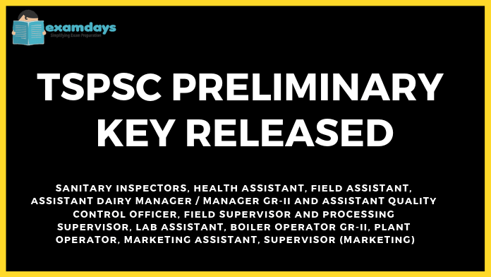 TSPSC Sanitary Inspectors Preliminary Key 2019