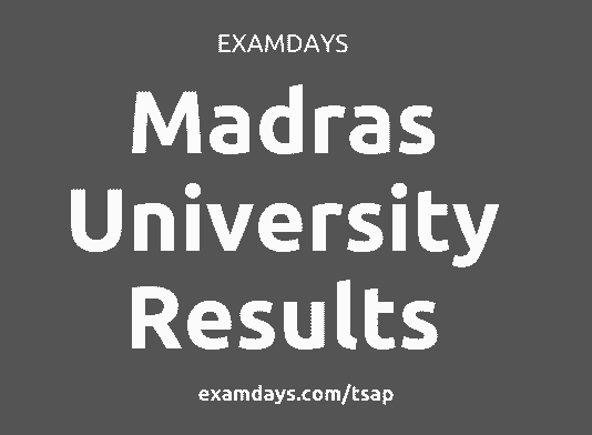 madras university results