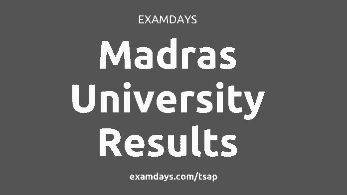 madras university results