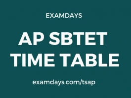 ap sbtet time table