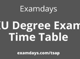 ku degree exam time table